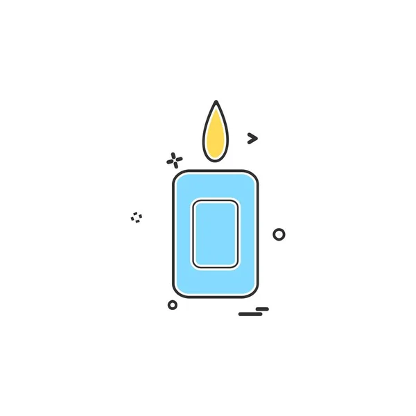 Candle Icon Design Vector — Stock Vector