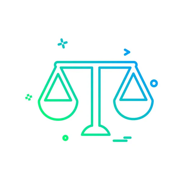 Justitie Pictogram Ontwerp Vector — Stockvector