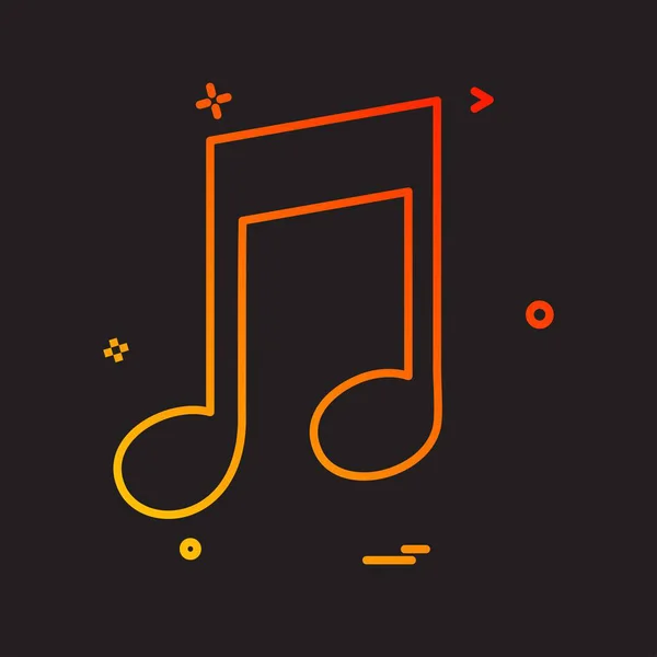 Music Icon Design Vector — Stock Vector