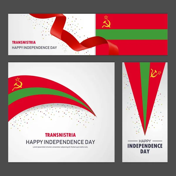Днем Независимости Приднестровья Знамя Фон — стоковый вектор