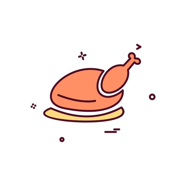Κοτόπουλο Εικονίδιο Σχεδιασμός Διάνυσμα — Διανυσματικό Αρχείο