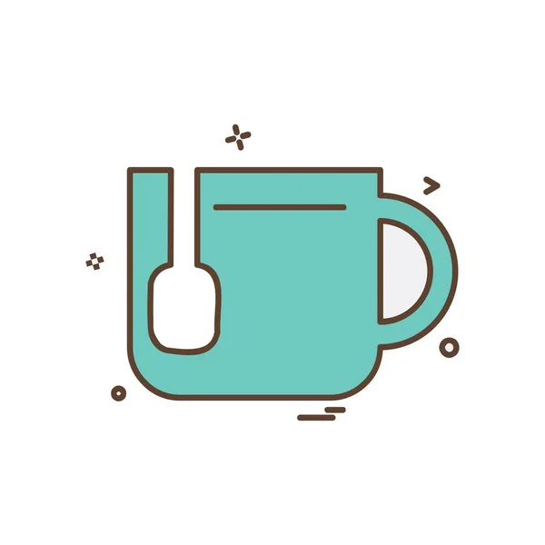 Tea Icon Design Vector — Stock Vector