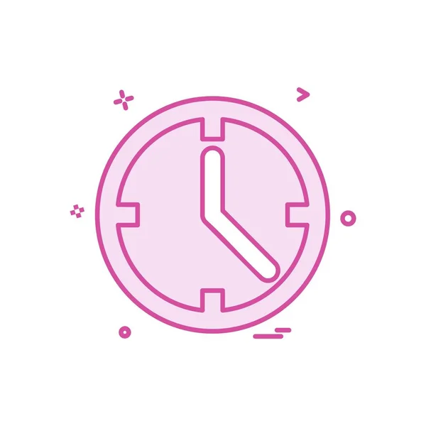 Reloj Icono Plano Vector Ilustración — Archivo Imágenes Vectoriales