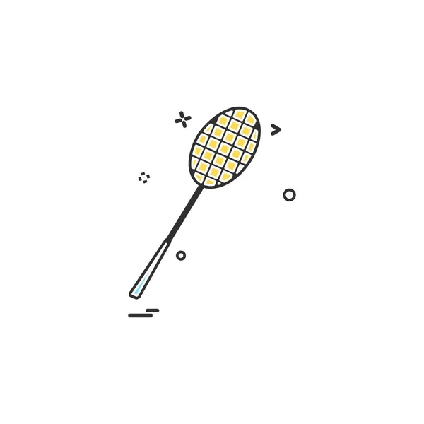 Ilustração Vetor Projeto Ícone Badminton — Vetor de Stock