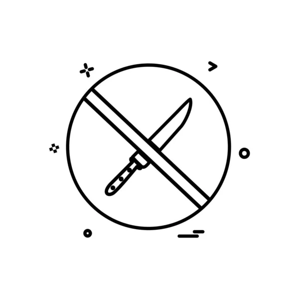 Messer Nicht Erlaubt Icon Design Vektor — Stockvektor