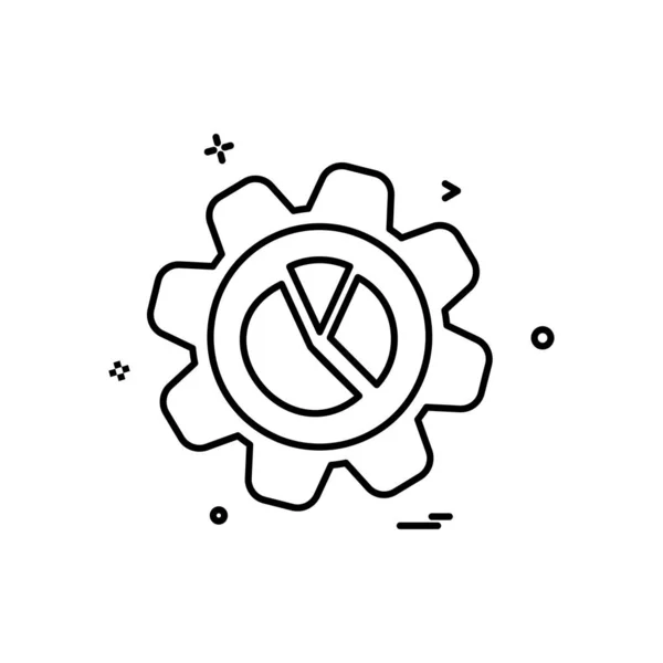 Gear Icon Design Vector — Stock Vector