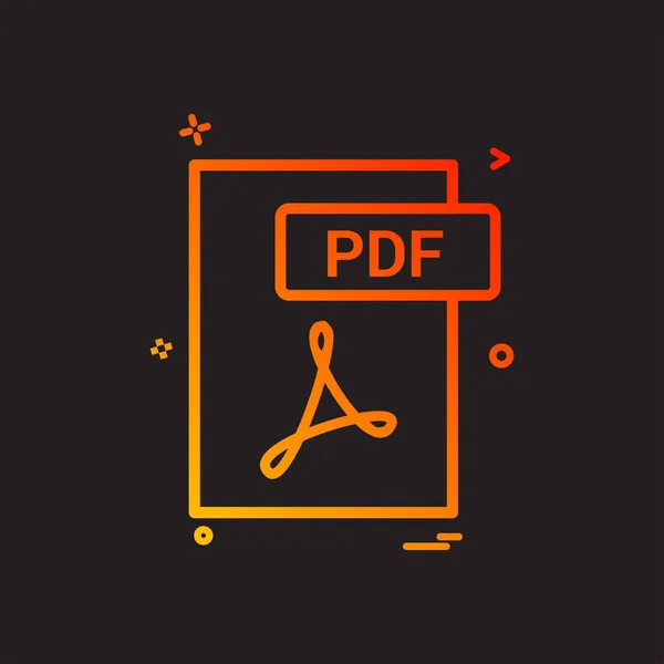 Pdf 아이콘 디자인 — 스톡 벡터