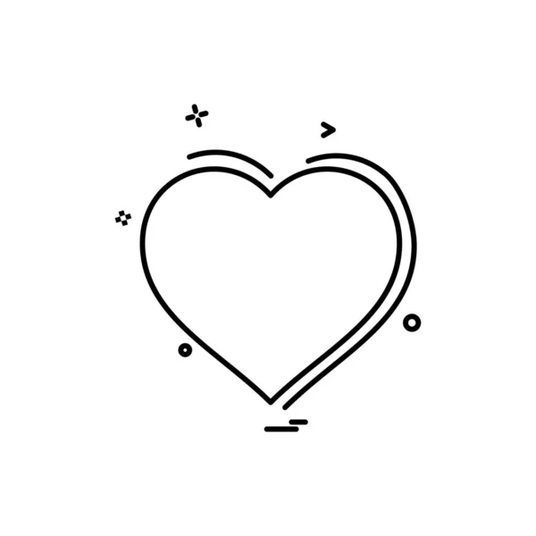 Heart Icon Design Illustrazione Vettoriale San Valentino — Vettoriale Stock