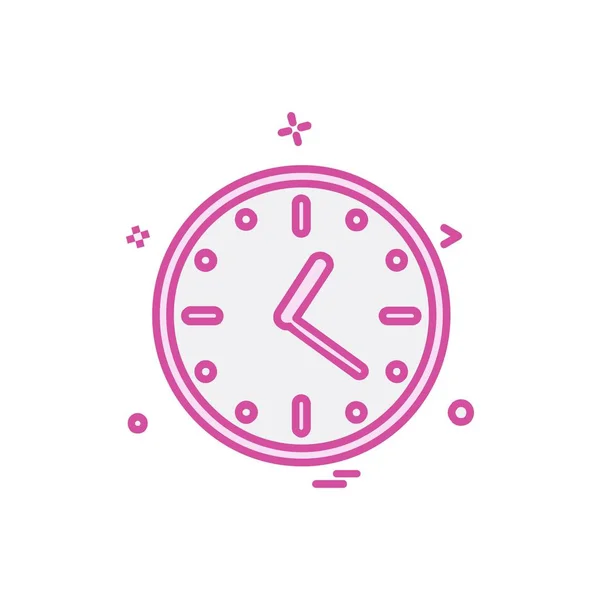 Reloj Icono Plano Vector Ilustración — Vector de stock