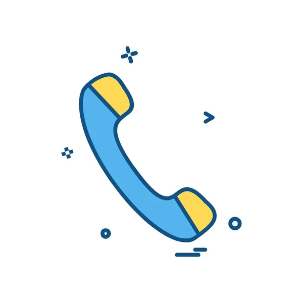 Phone Icon Design Vector — Stock Vector