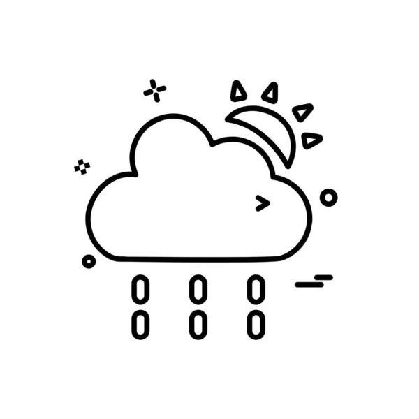 Wolke Icon Design Bunte Vektorillustration — Stockvektor