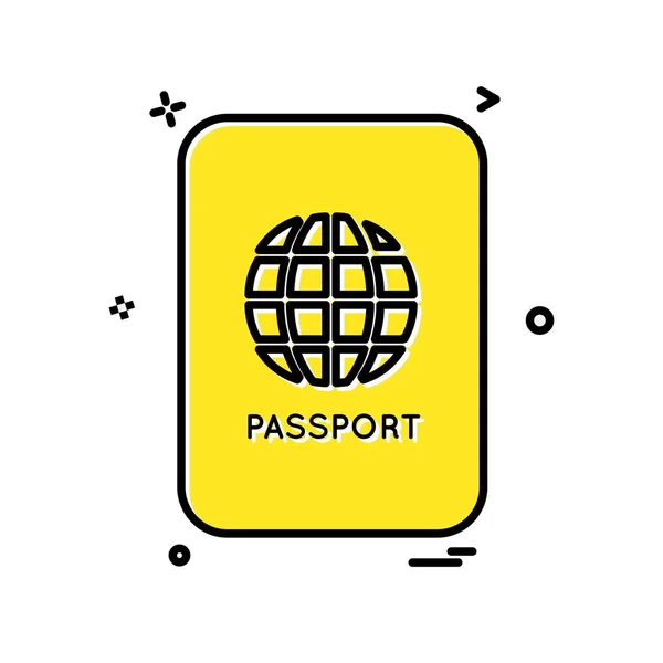 Vetor Design Ícone Passaporte — Vetor de Stock