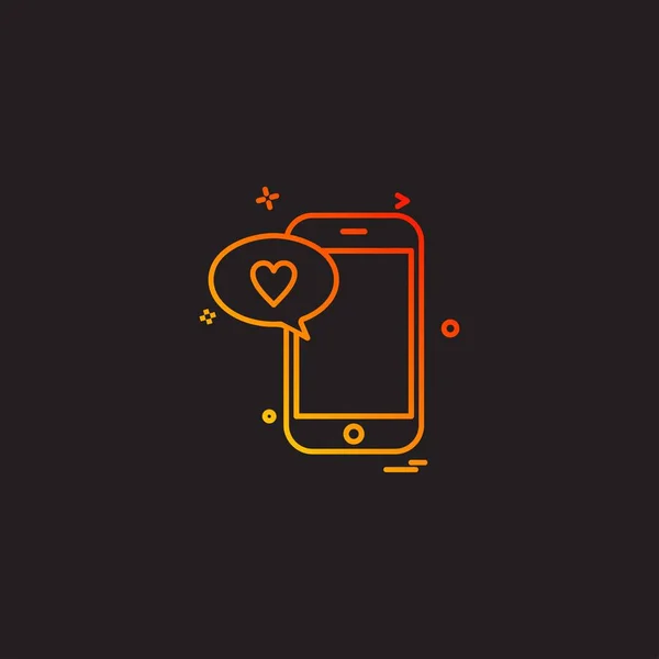 Smart Phone Icon Design Vektor — Stockvektor