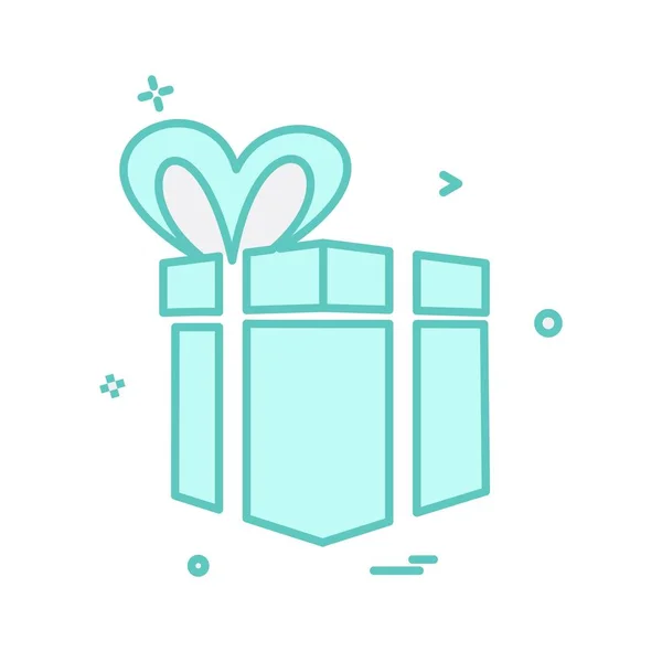 Geschenkbox Symbol Design Vektor Illustration — Stockvektor