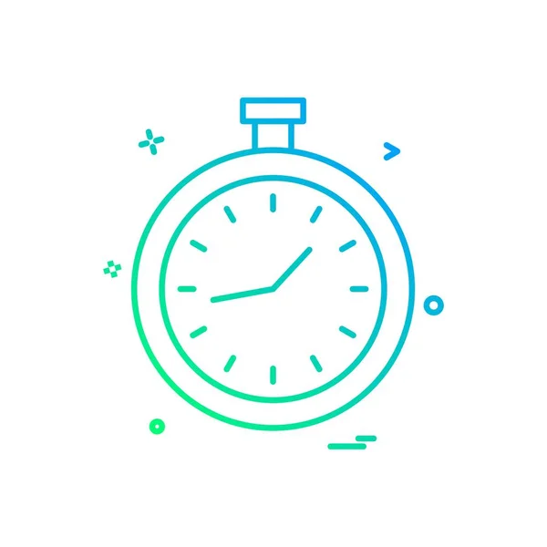 Icono Reloj Vector Diseño — Archivo Imágenes Vectoriales