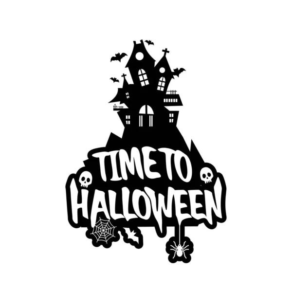 Halloween Ontwerp Met Typografie Witte Achtergrond Vector — Stockvector