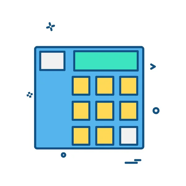 Calculadora Icono Diseño Vector — Vector de stock