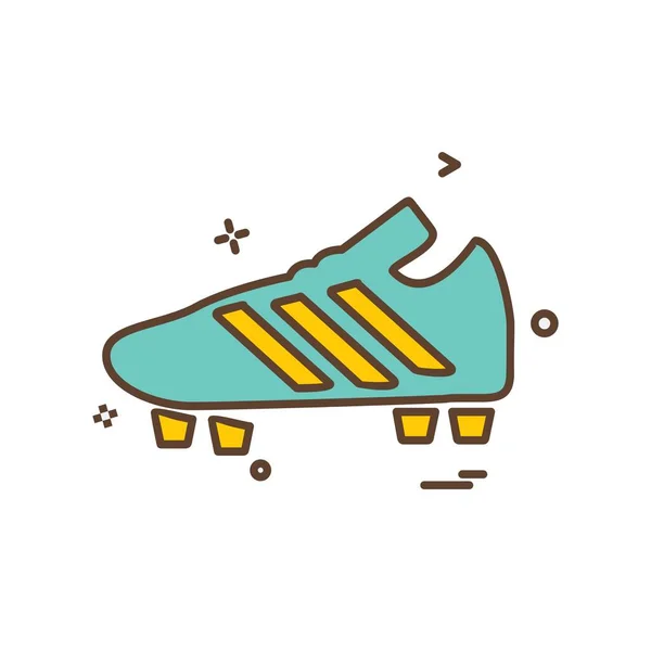 Football Shoes Icon Design Vector — Stock Vector