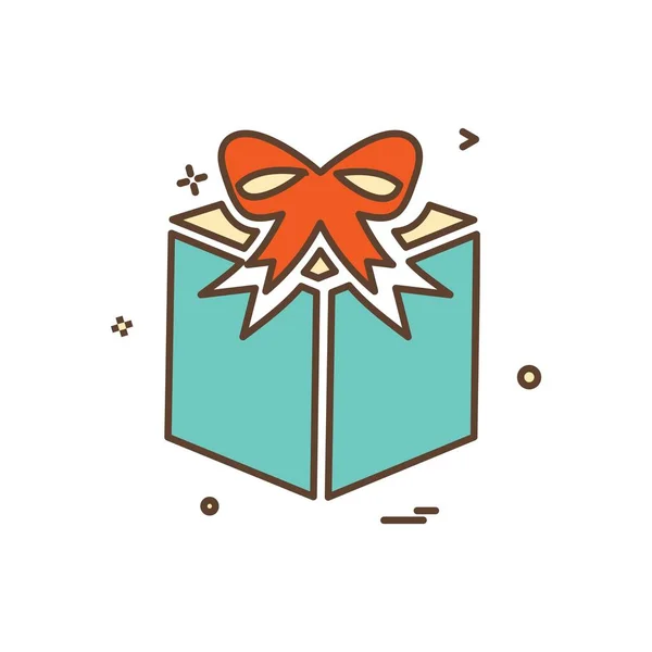 Giftbox Icon Design Vector Illustration — Stock Vector