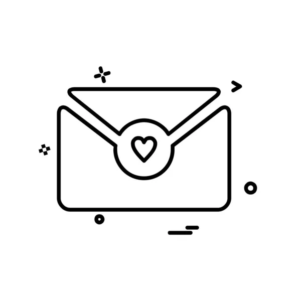 Amor Icono Diseño Vector — Vector de stock