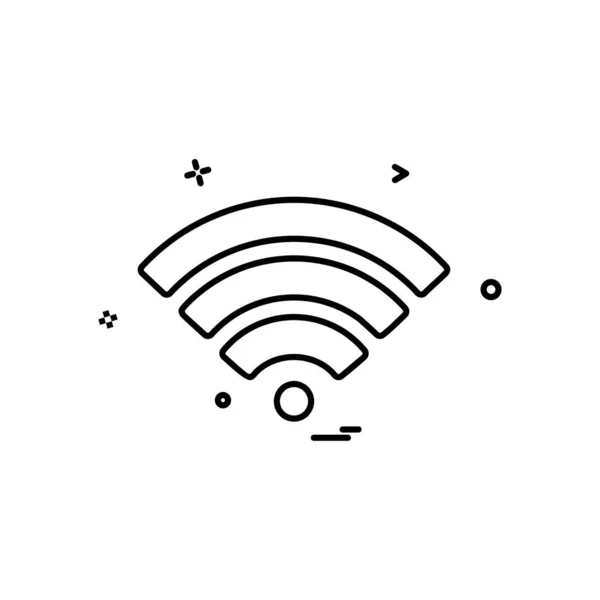 Vetor Design Ícone Wifi —  Vetores de Stock