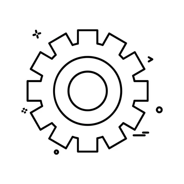 Gear Icon Design Vector — Stock Vector