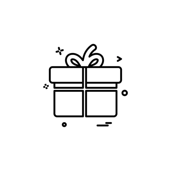 Geschenk Box Pictogram Vector Design — Stockvector