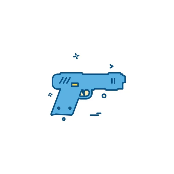 Пістолетний Пістолет Поліцейська Зброя Векторний Дизайн — стоковий вектор