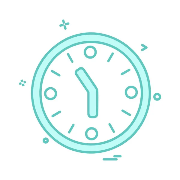 Reloj Icono Plano Vector Ilustración — Archivo Imágenes Vectoriales