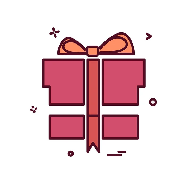 Icono Caja Regalo Diseño Vector Ilustración — Archivo Imágenes Vectoriales