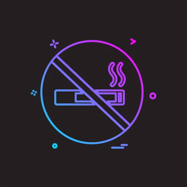 Fumar Icono Diseño Vector — Vector de stock