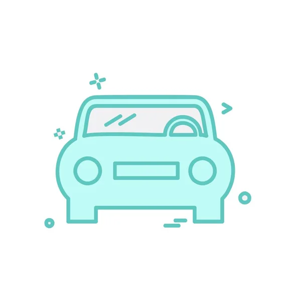 Coche Icono Plano Vector Ilustración — Vector de stock