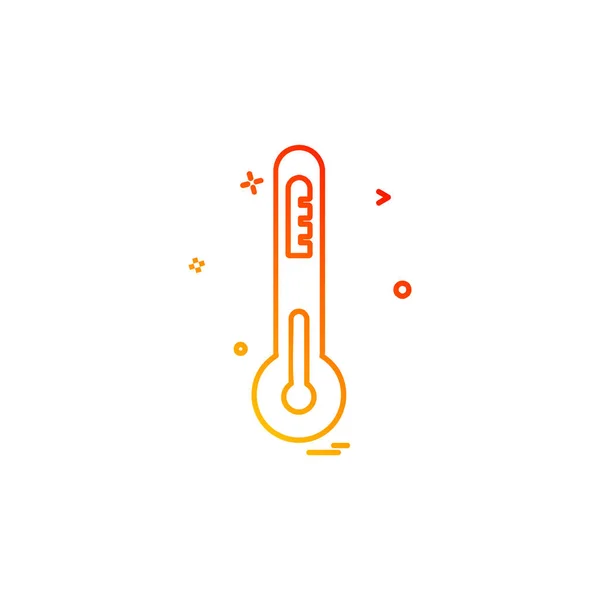 Thermometer Icon Design Vector — Stock Vector