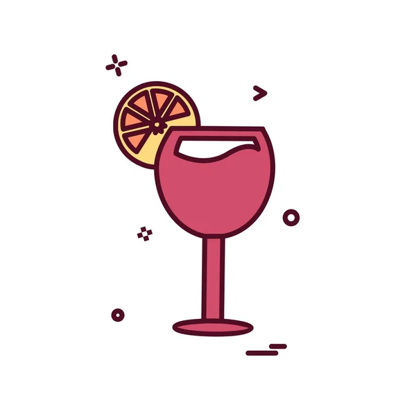 Drink Pictogram Ontwerp Kleurrijke Vectorillustratie — Stockvector