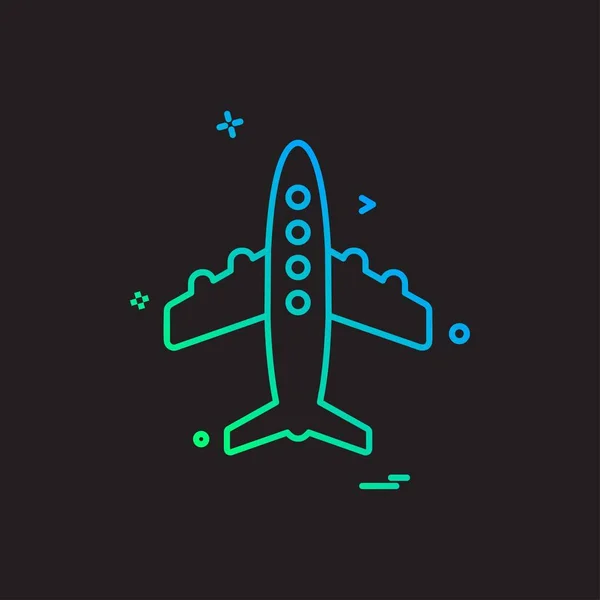 Aeroplane Icon Design Vector — 스톡 벡터