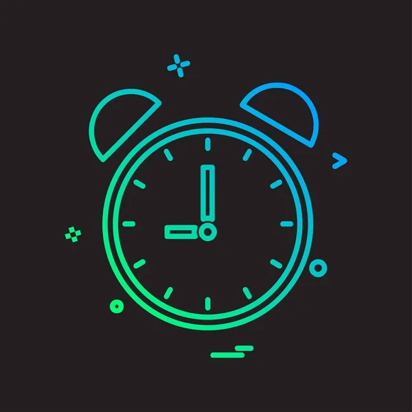 Clock Flat Icon Vector Illustration — Stock Vector