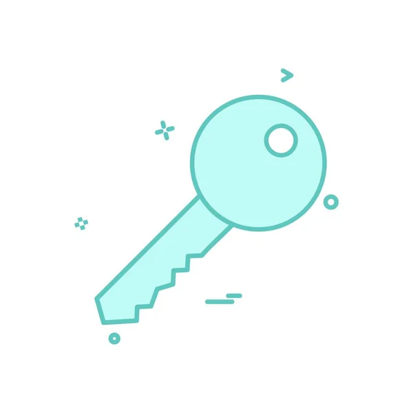 Schlüsselschloss Symbol Vektor Design — Stockvektor