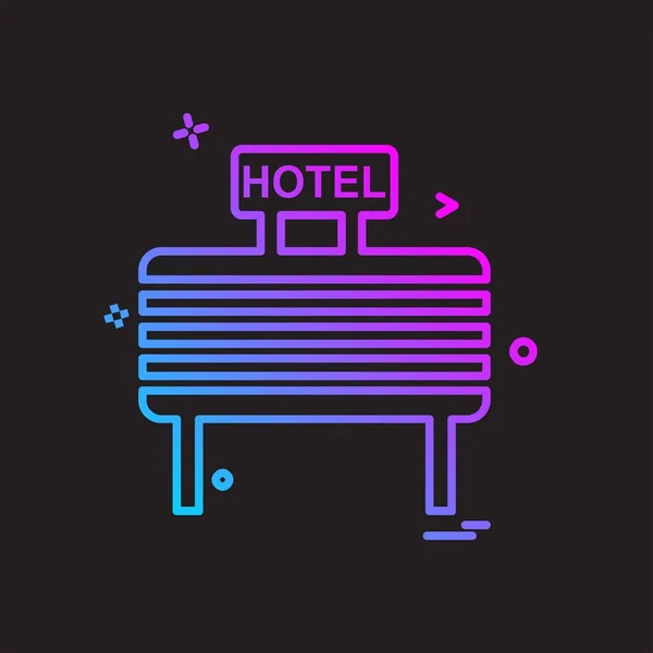 Hotel Icon Design Vector — Stock Vector