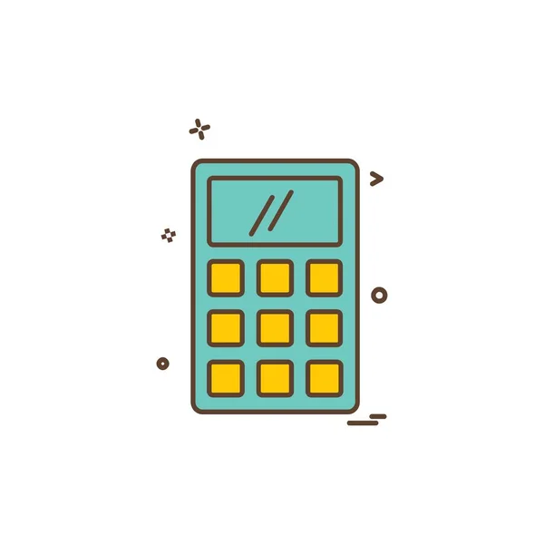 Calculadora Icono Diseño Vector — Archivo Imágenes Vectoriales