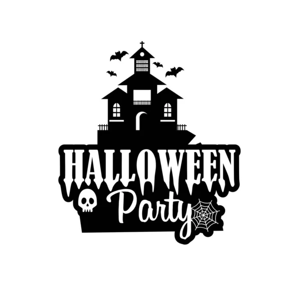 Conception Halloween Avec Typographie Vecteur Fond Blanc — Image vectorielle