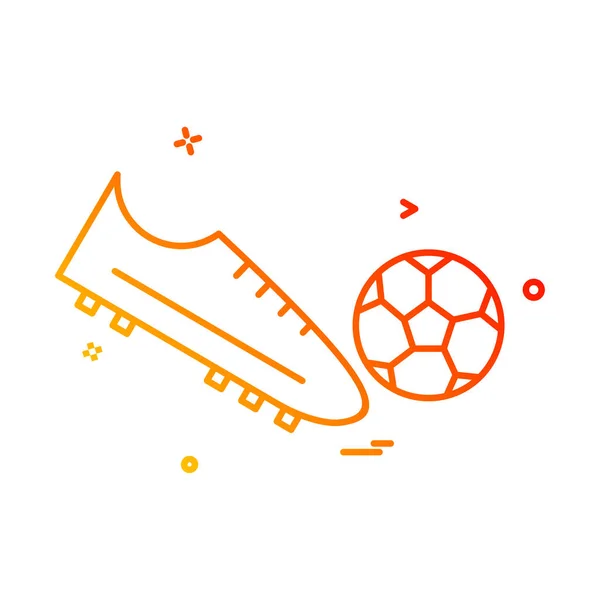 Zapatos Fútbol Icono Vector Diseño — Vector de stock