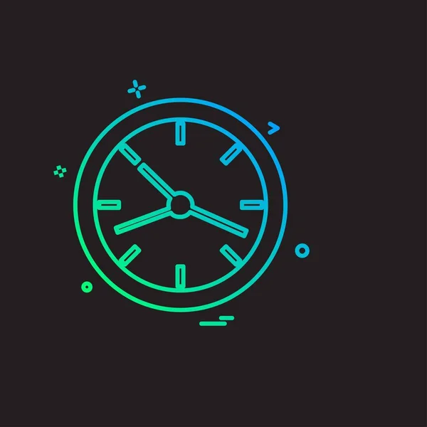 Reloj Icono Plano Vector Ilustración — Vector de stock