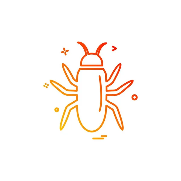 Böcekler Simge Tasarım Vektörü — Stok Vektör