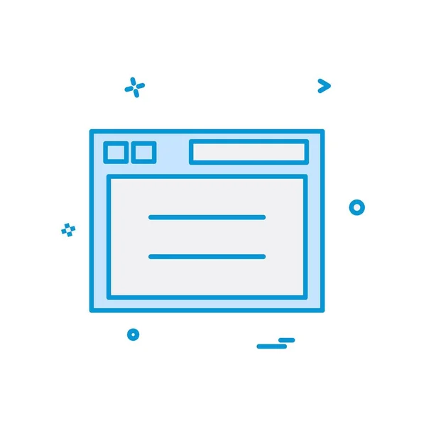 Weblayout Icon Design Vektor — Stockvektor