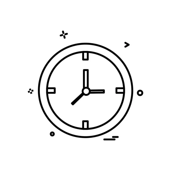 Reloj Reloj Icono Vector Diseño — Archivo Imágenes Vectoriales