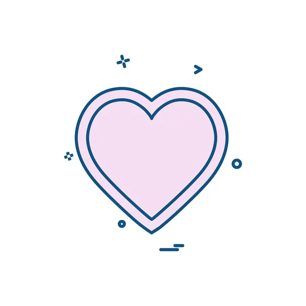 Herz Icon Design Vektorillustration Für Den Valentinstag — Stockvektor