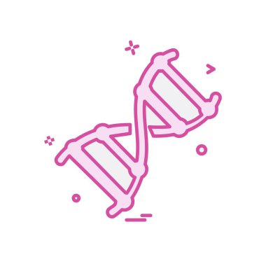 DNA simgesi tasarım, renkli vektör çizim