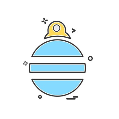 Noel top simge tasarlamak vektör