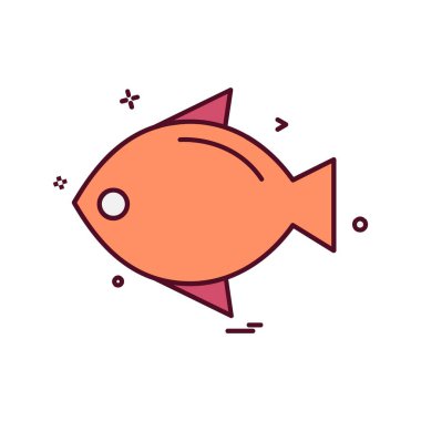 Balık simgesi tasarım vektörü