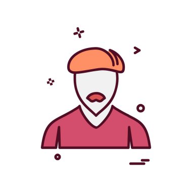 Avatar simge tasarım vektörü